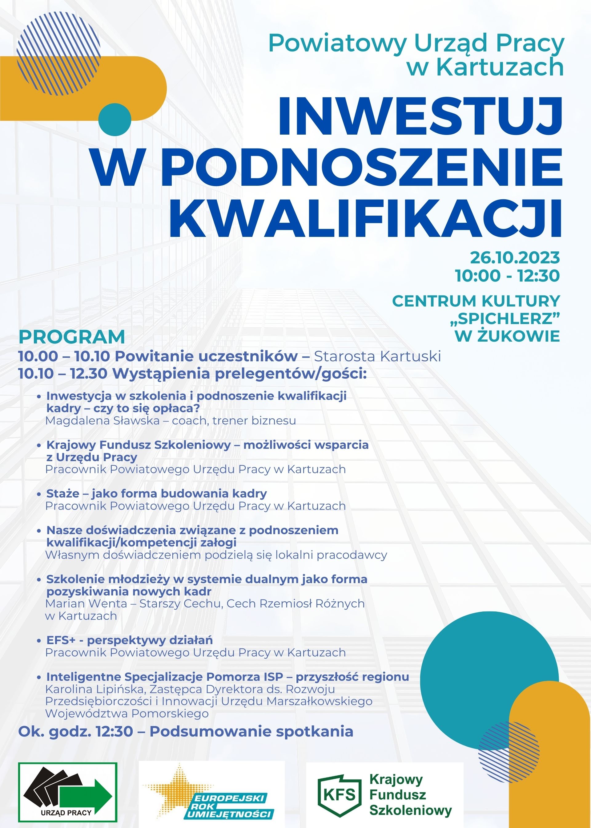 Plakat Inwestuj w podnoszenie kwalifikacji